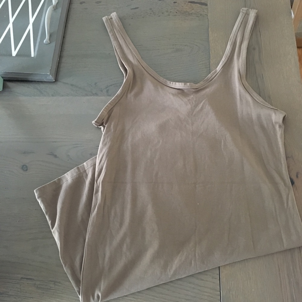 H&M Taupe Stretch Tank Dress